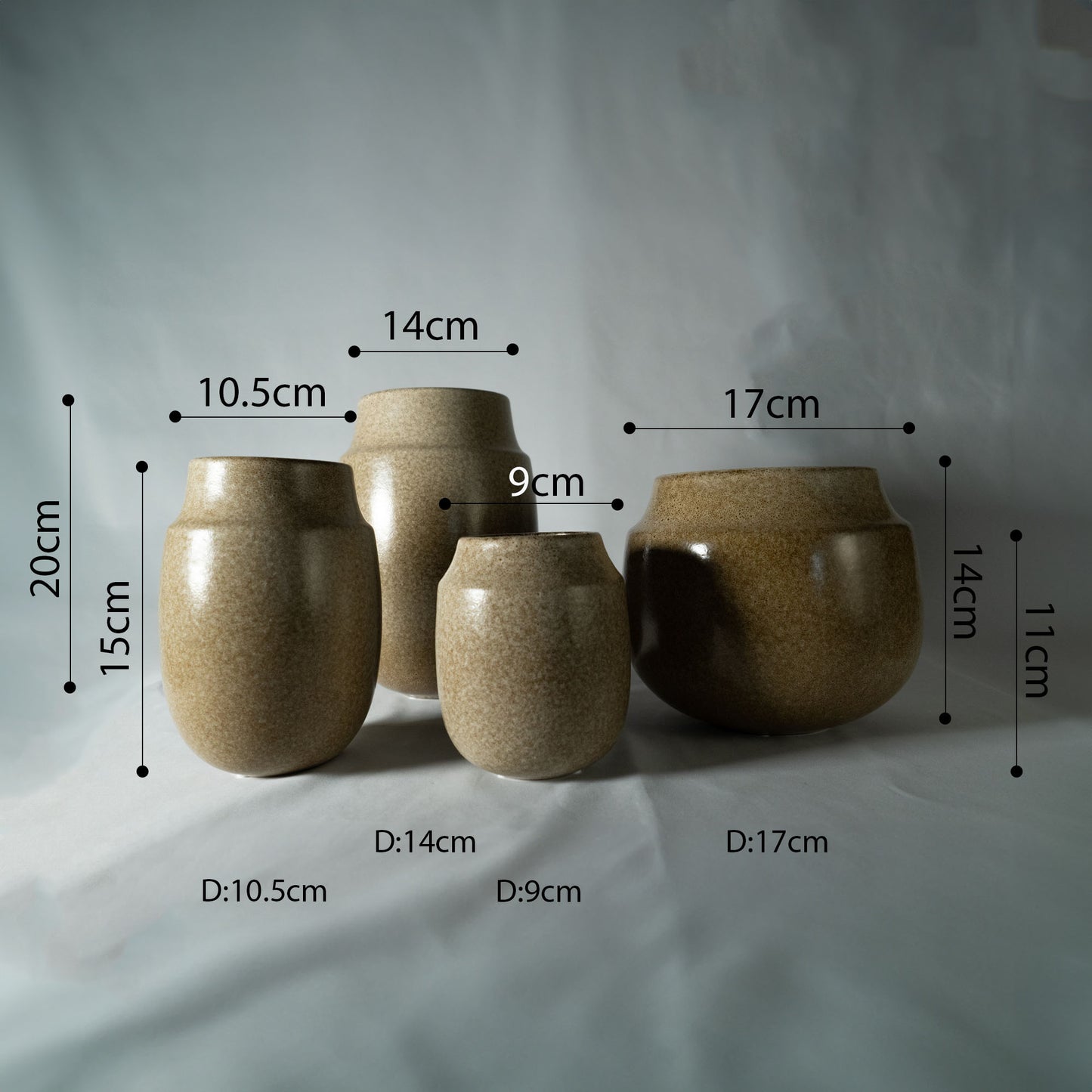 ビンテージ感のある反応染め フラワーベース「AYA VASE」 花瓶 セラミック製