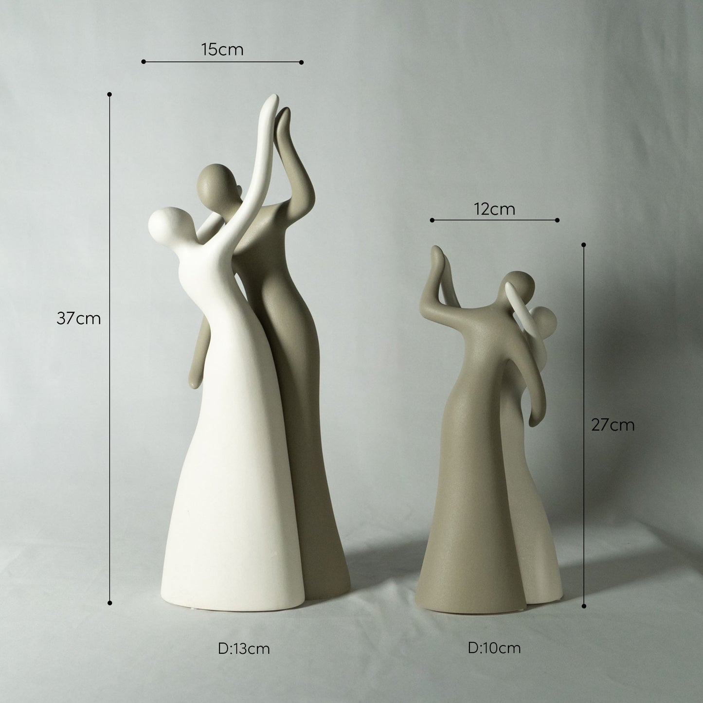 カップルモチーフ オブジェ 「BALLROOM DANCE COUPLE」 セラミックス製 置物