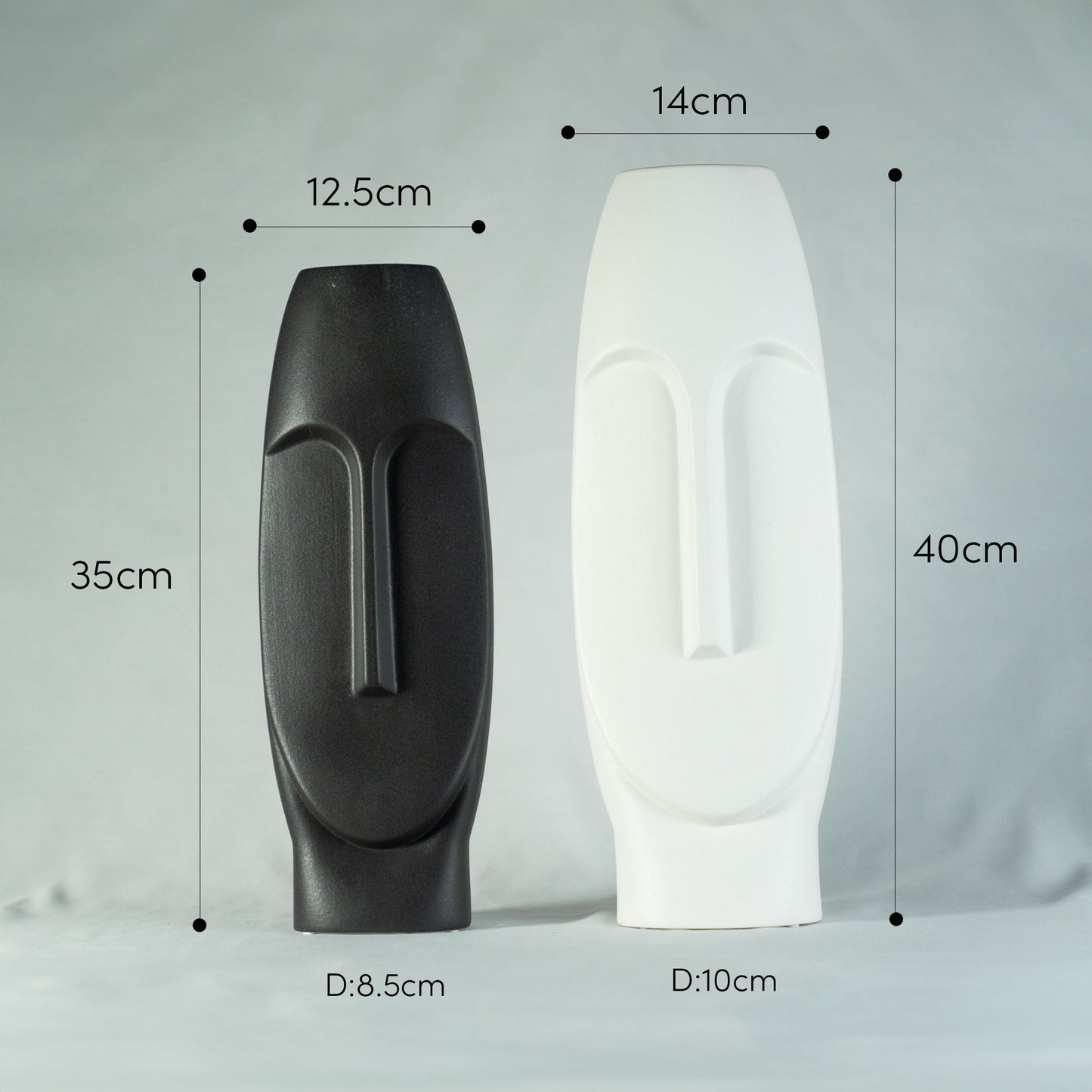 個性的 フラワーベース 「MOAI」 セラミックス製 花瓶 オブジェ