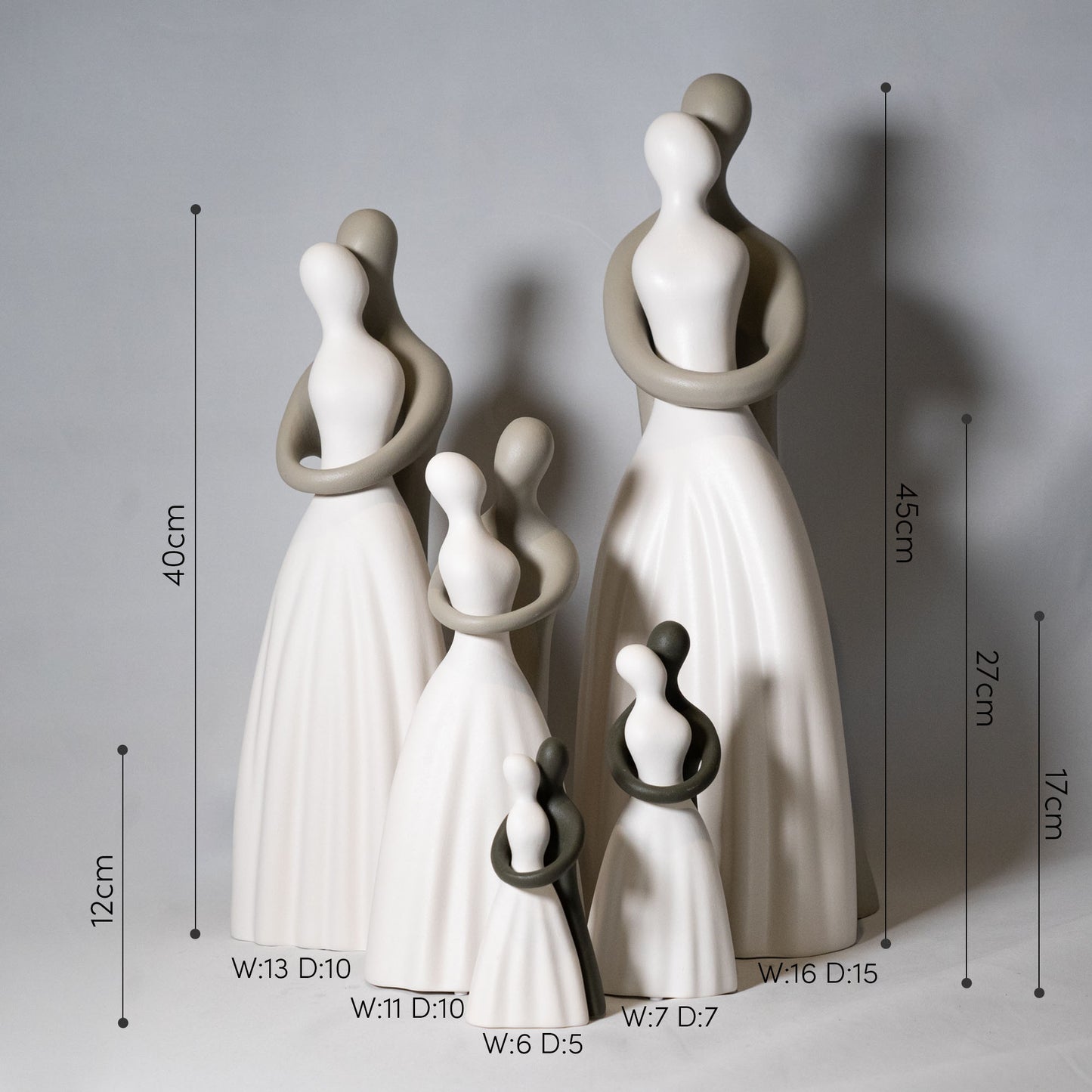 カップルモチーフ オブジェ「COUPLE」 置物 インテリア セラミック製 結婚祝い 結婚記念日