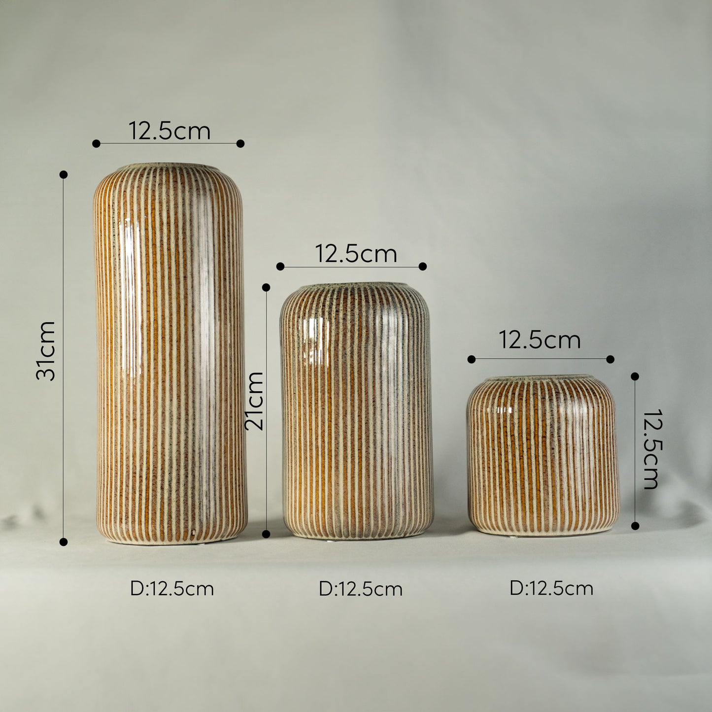 アンティーク調 フラワーベース「CRAFT」 セラミックス製 円柱 花瓶