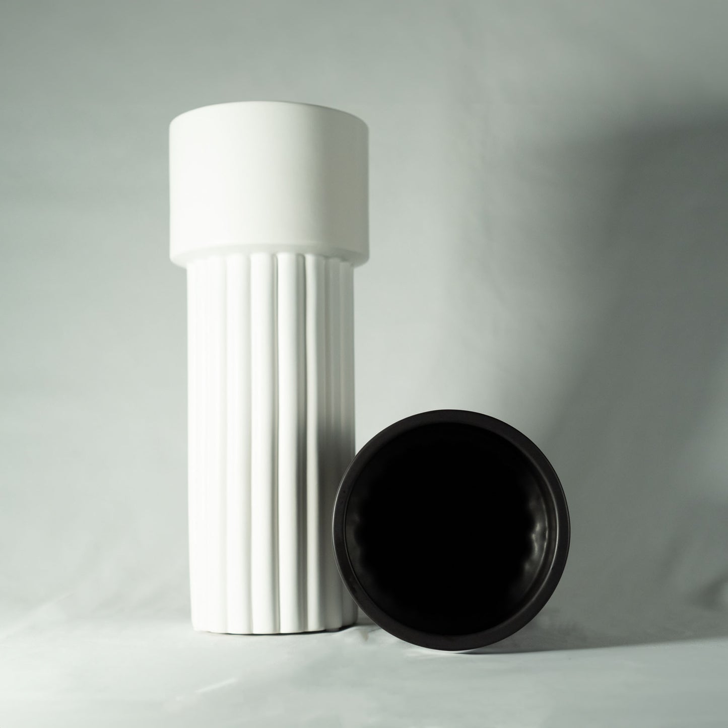 Simple Flower Base "DUAL DESIGN VASE" Ceramic Vase