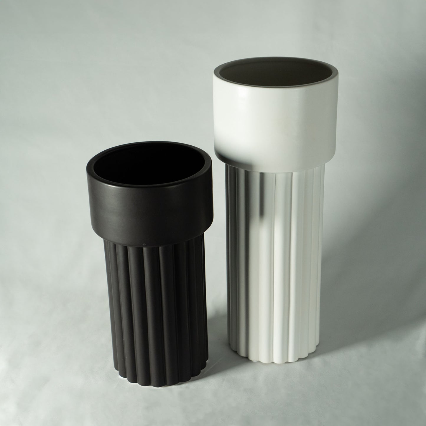 Simple Flower Base "DUAL DESIGN VASE" Ceramic Vase
