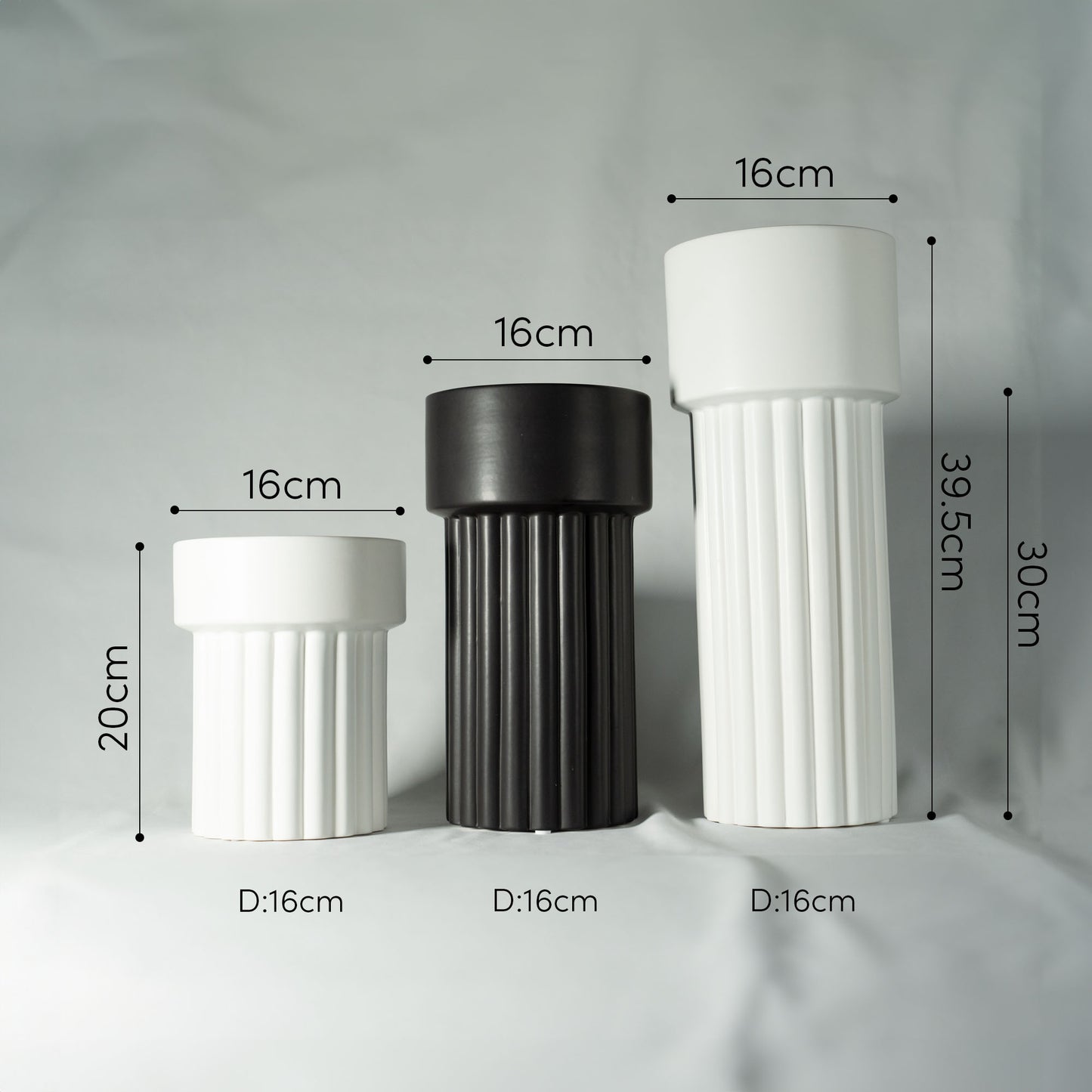 シンプル フラワーベース 「DUAL DESIGN VASE」 セラミック製 花瓶