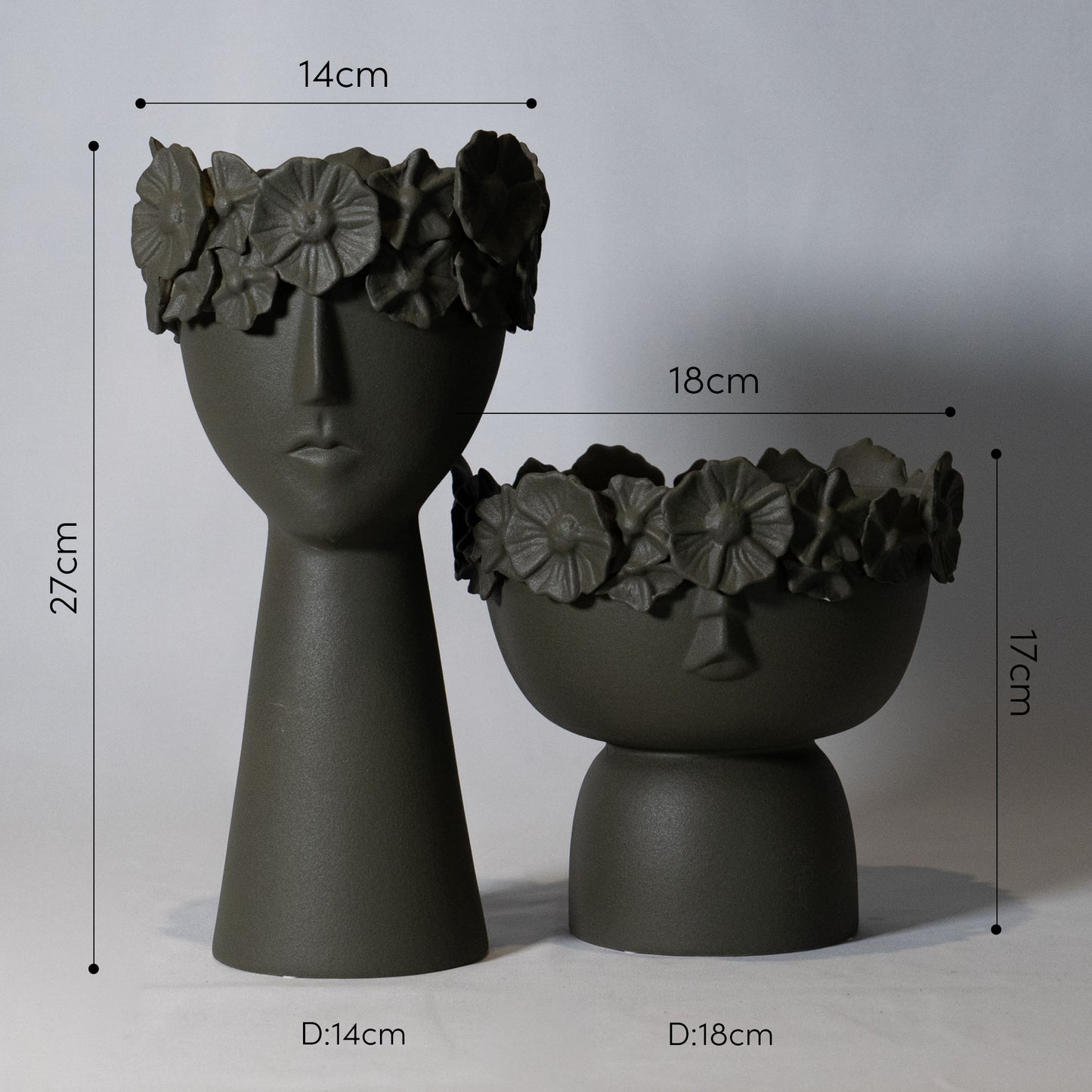 個性的 フラワーポット「FLOWER KIDS」植木鉢 セラミック製