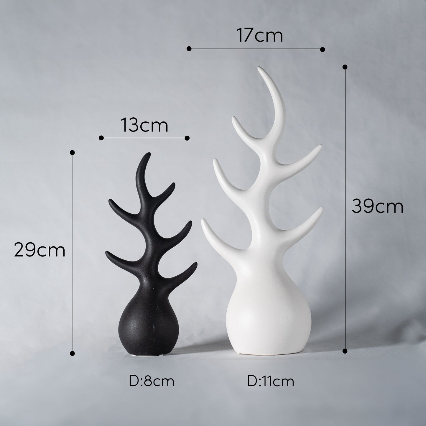 樹氷モチーフ 個性的 オブジェ 「ICE TREE」 セラミック製 置物 ノルディックスタイル モノトーン