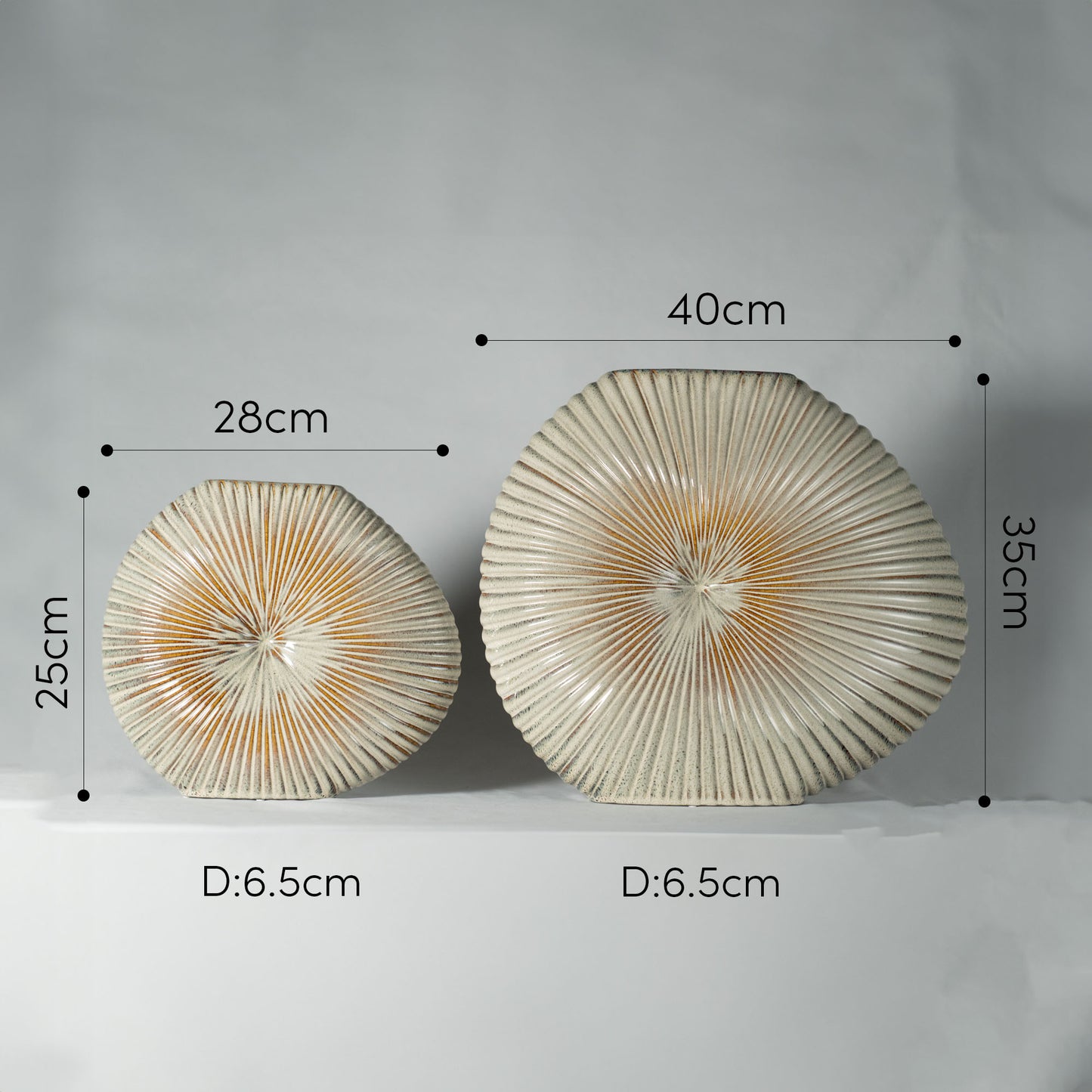 アンティーク調 アシンメトリー フラワーベース 「IRIS GLOBAL」 セラミック製 花瓶