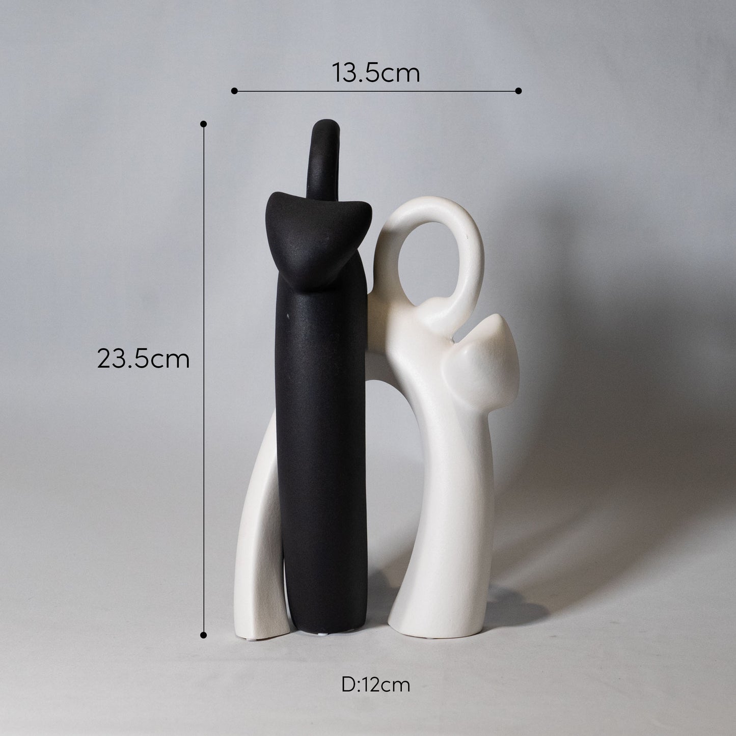 猫モチーフ インテリア「LOVING CAT」 置物 オブジェ セラミック モノトーン