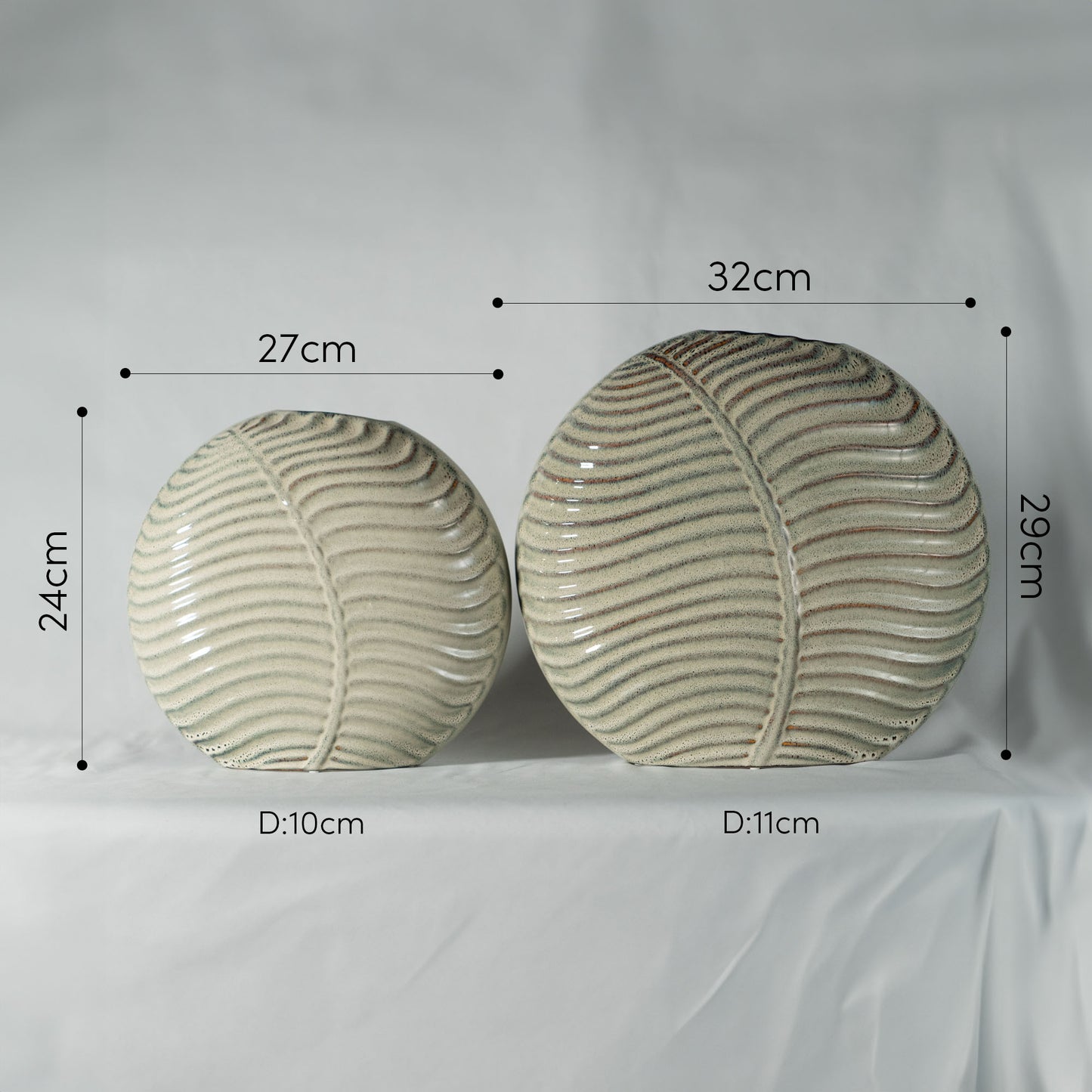 アンティーク調 フラワーベース 「MULBERRY LEAF」 花瓶 セラミック製