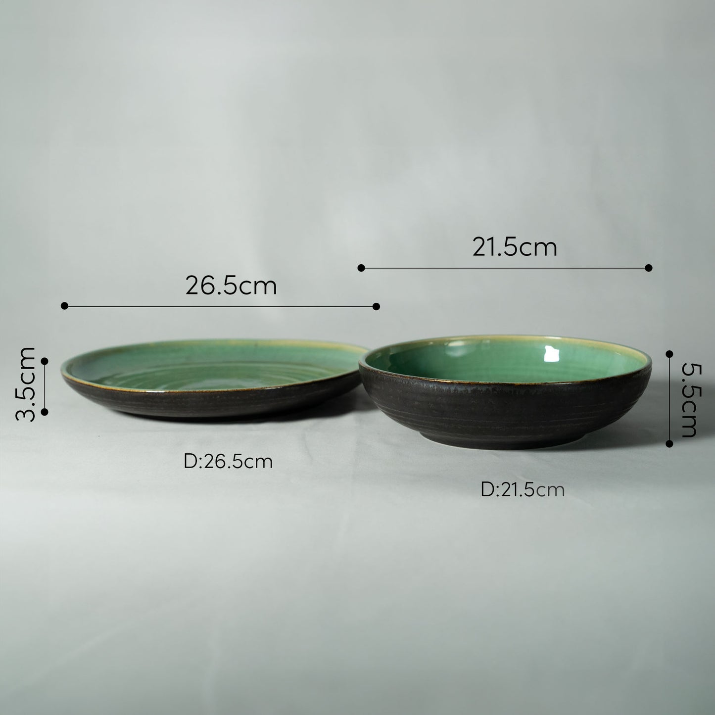 アイビーグリーン 「DINNER PLATE」「PASTA BOWL」緑 食器 お皿 プレート パスタボウル セラミック製