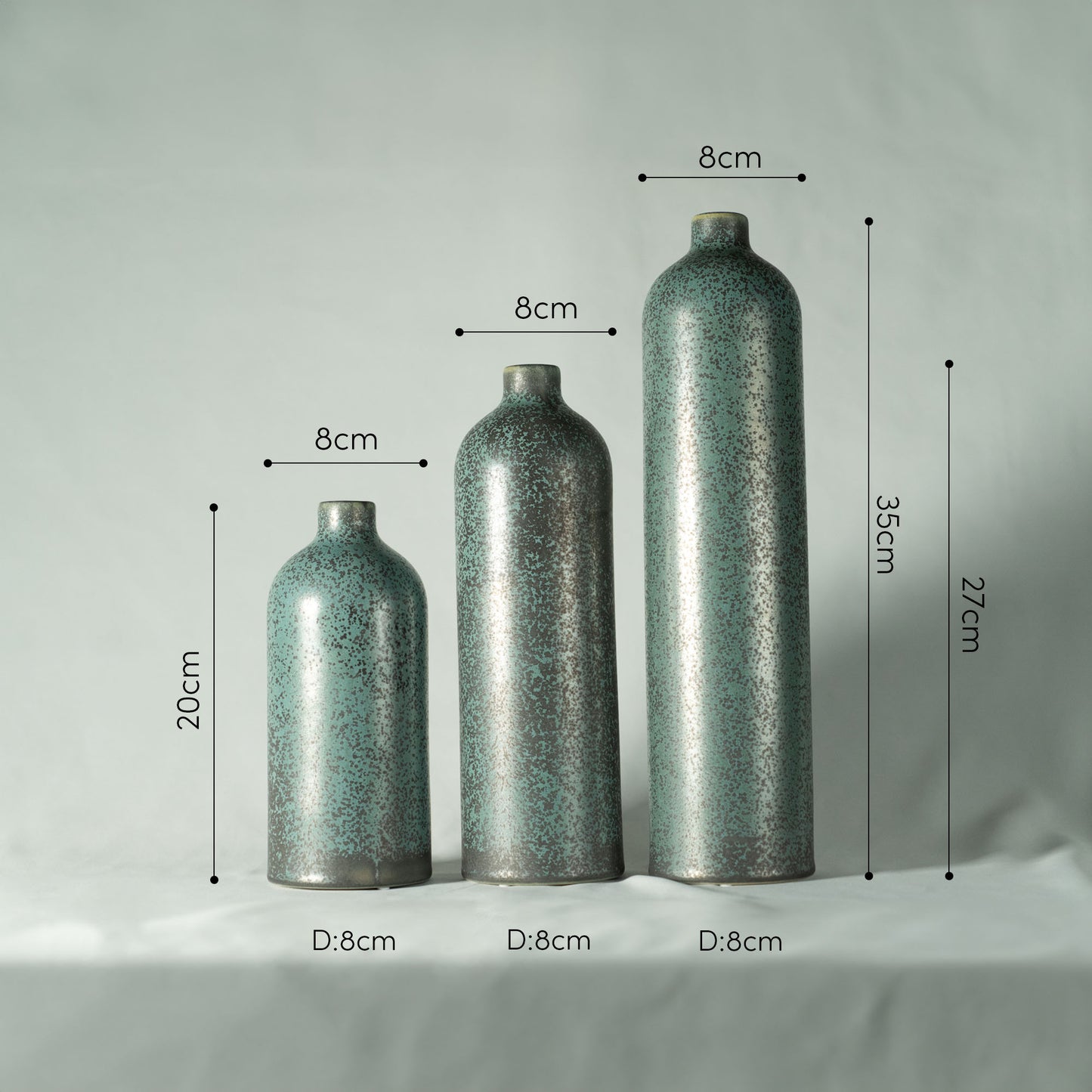 個性的 フラワーベース「PICARDY」花瓶 セラミック製 反応染め