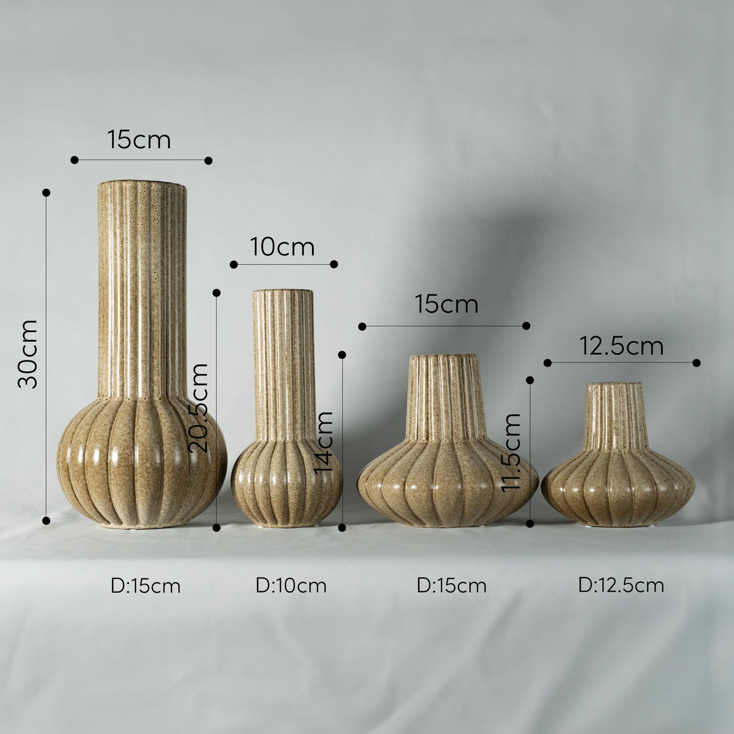 アンティーク調 フラワーベース 「SPROUT VASE」 花瓶 セラミック製 ナチュラル