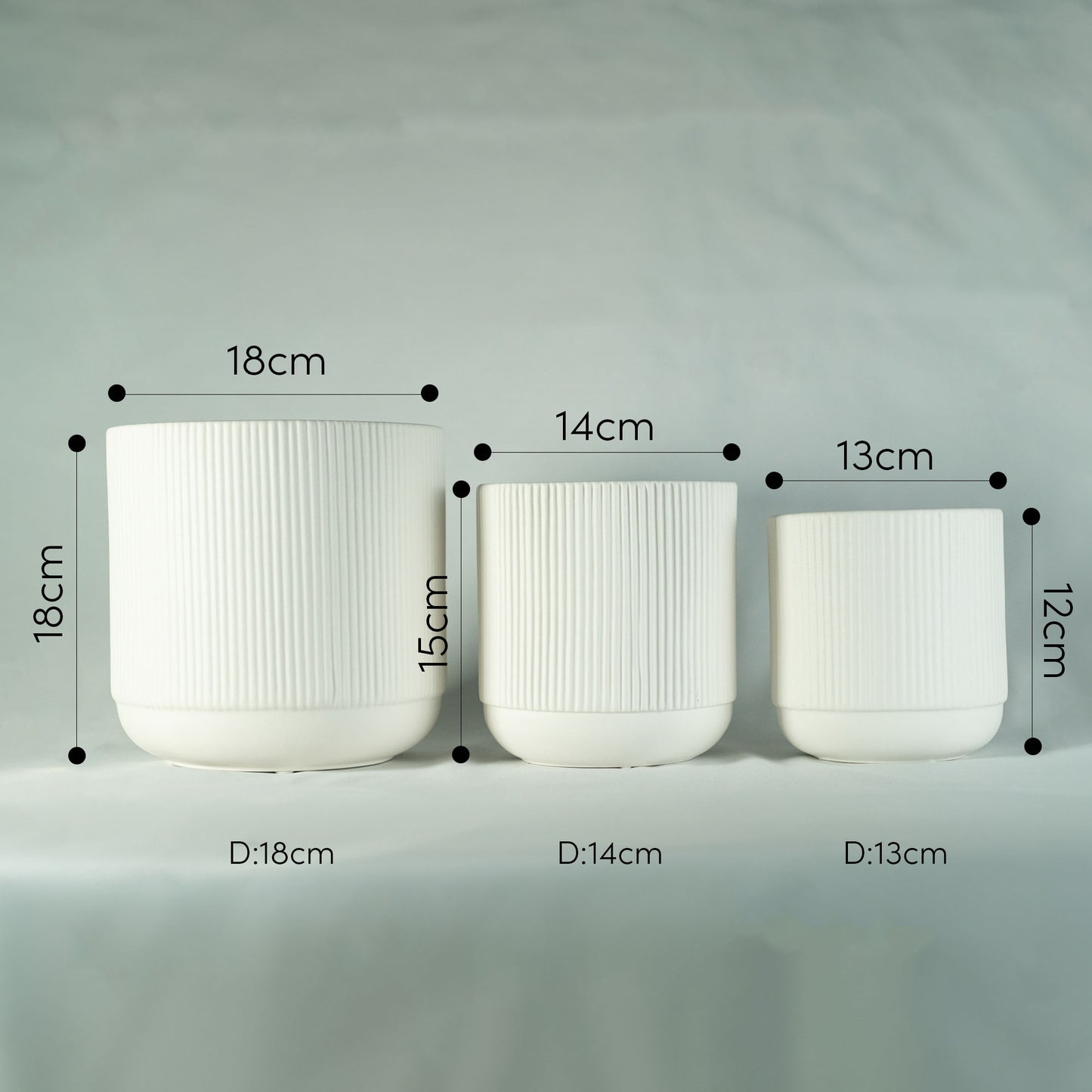 ノルディックスタイル フラワーベース 「STRIPPED HALO VASE」 花瓶 鉢 セラミック製 シンプル ミニマル