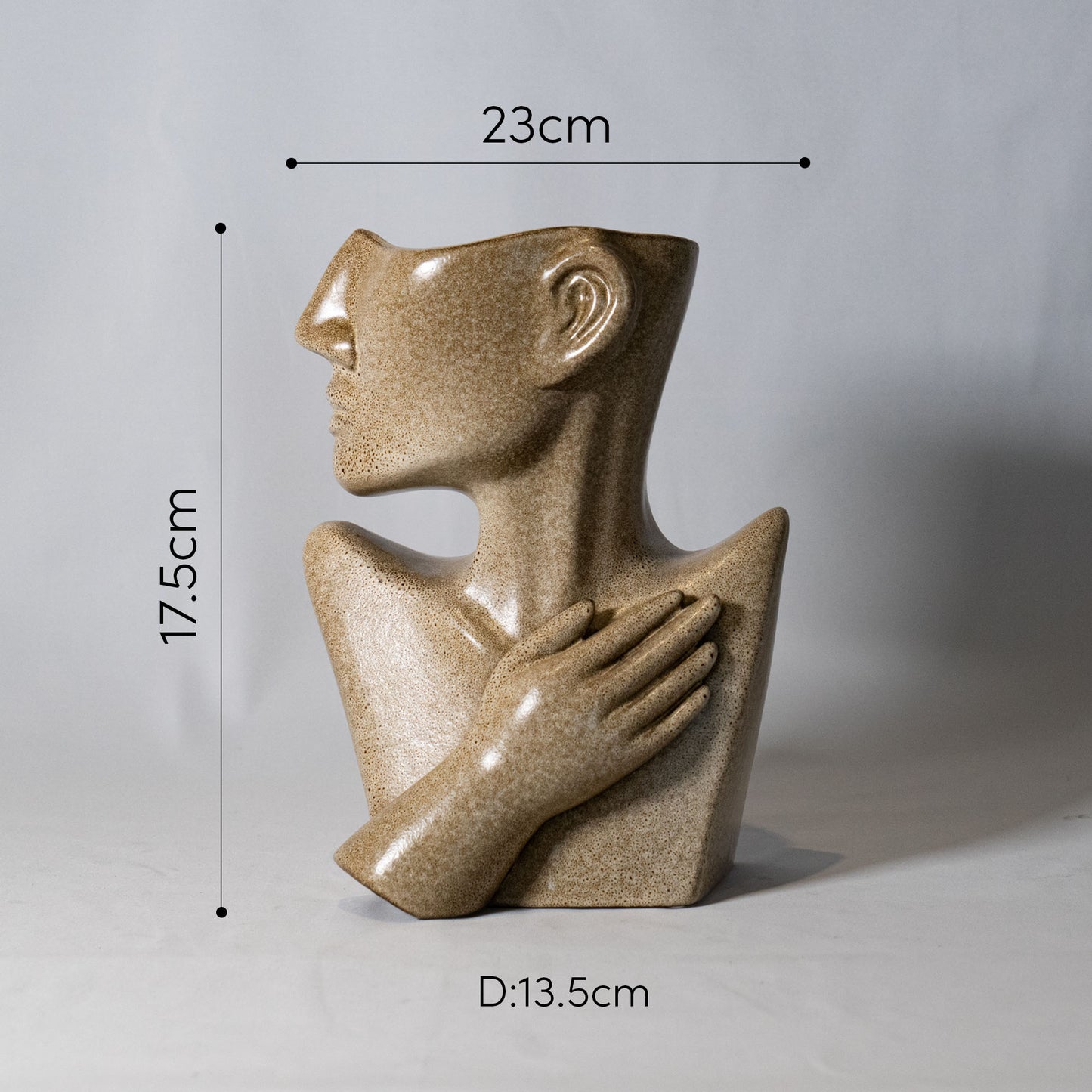 個性的 フラワーポット「TRUST ME」 植木鉢 オブジェ 置物 インテリア セラミック製 アーティスティック