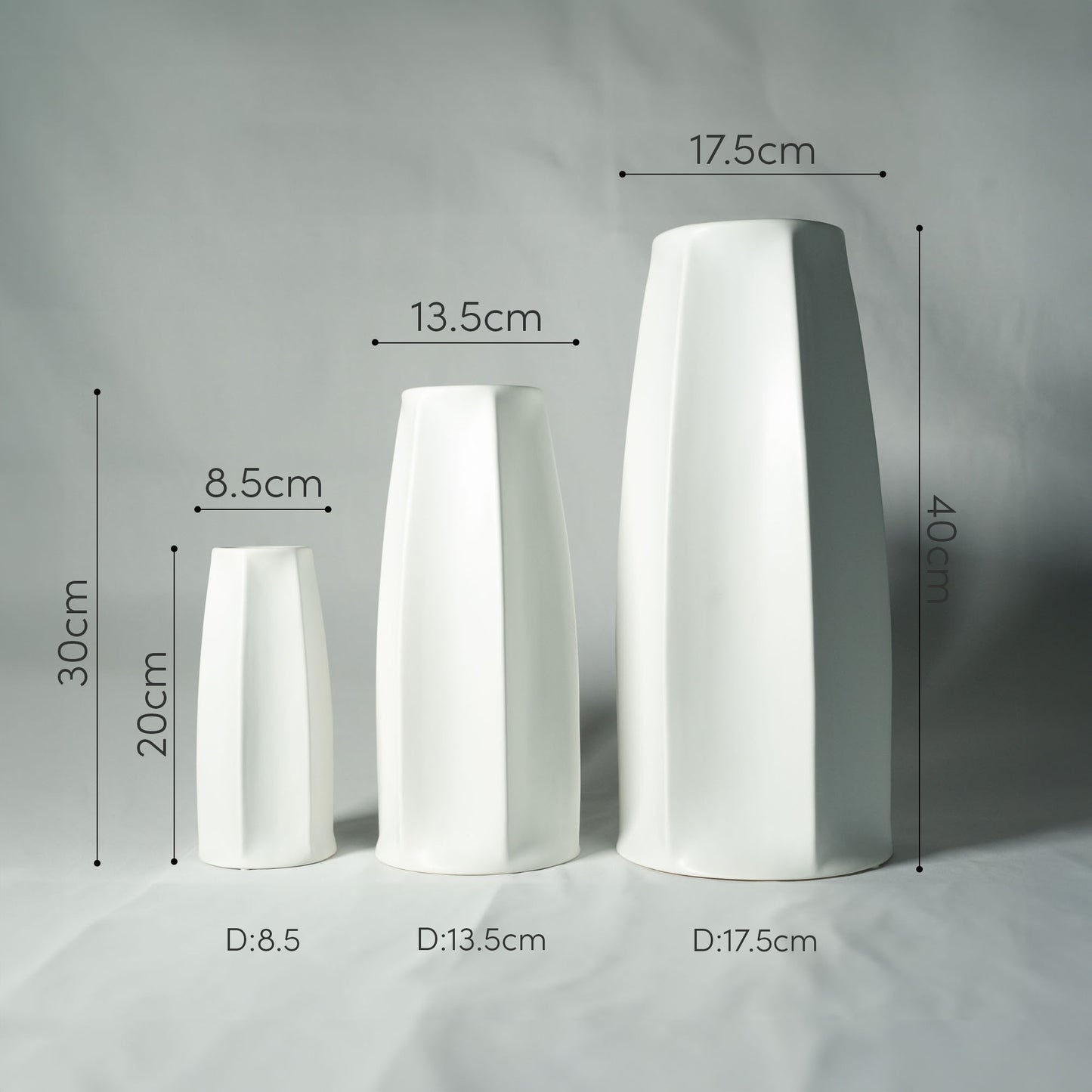 ノルディックスタイル フラワーベース「VERTICAL STAR」花瓶 セラミック製 北欧 ミニマル