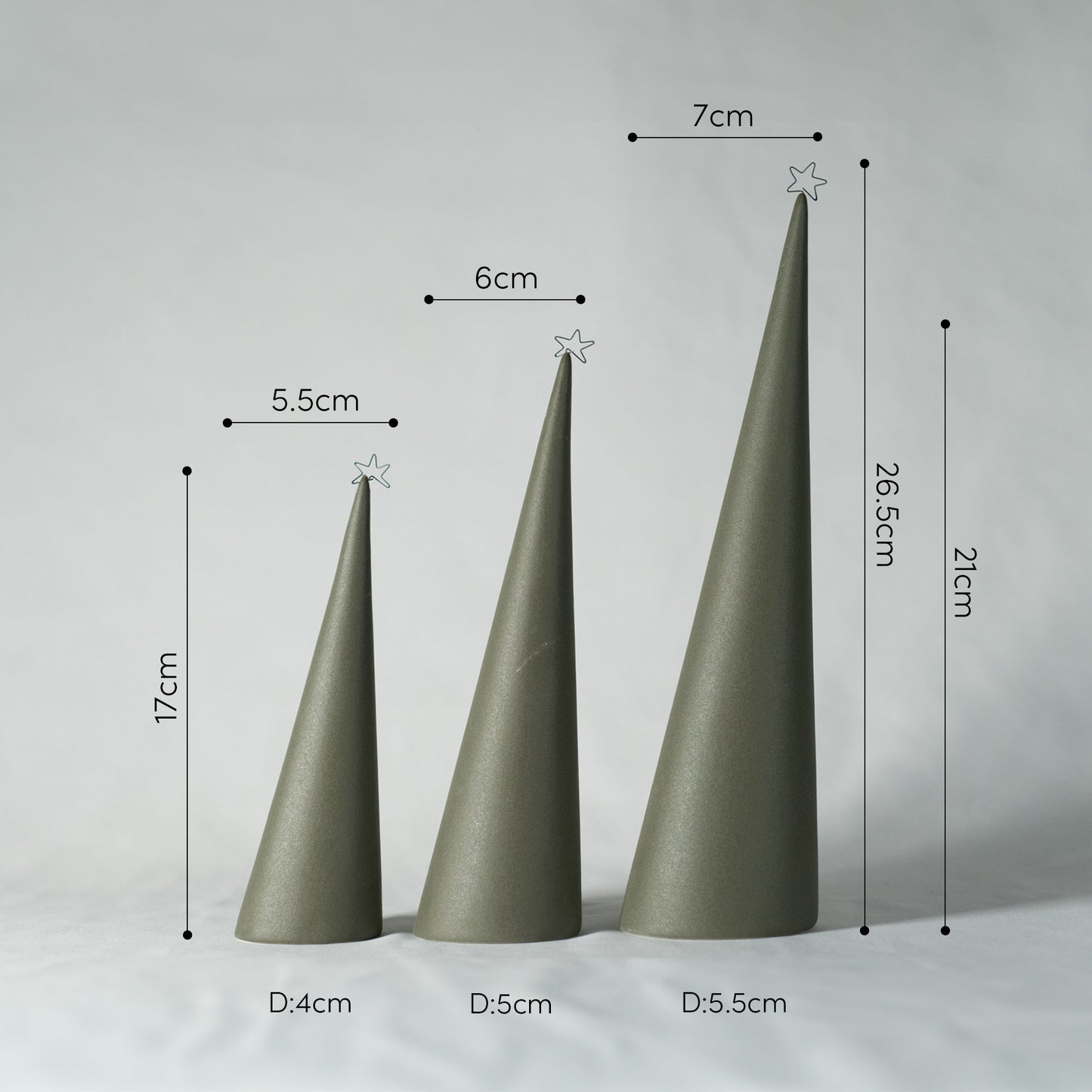 ミニマルなオブジェ「WINDY TREE」置物 インテリア セラミック製 クリスマス ツリートップ