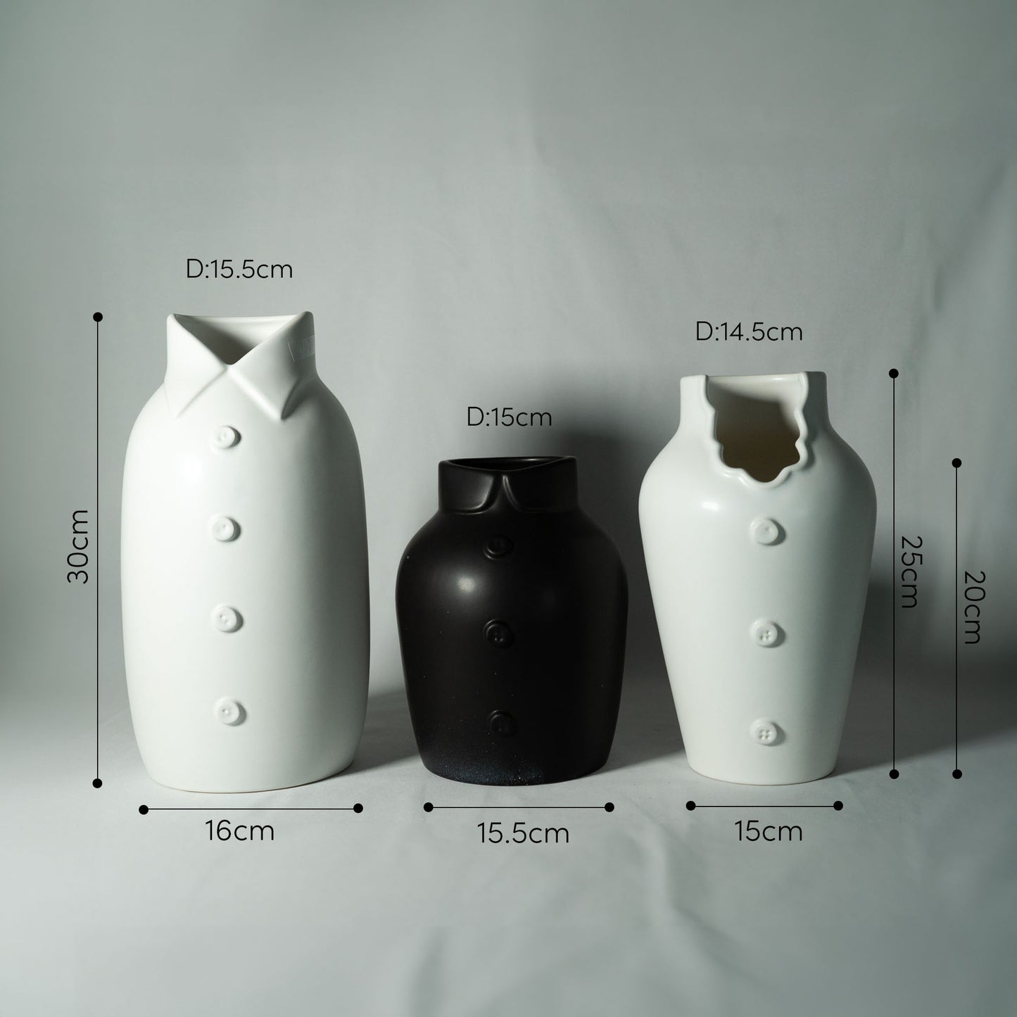 Unique flower vase "FASHION VASE" Stylish ceramic vase with minimalist design