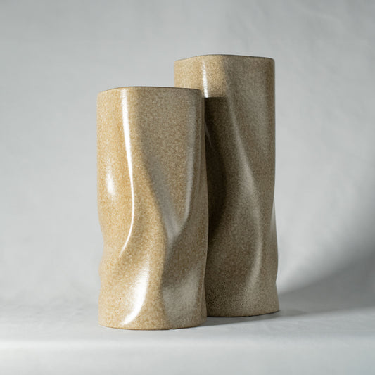 アンティーク調 フラワーベース 「IMPERFECT VASE」 セラミック製 花瓶 多角形