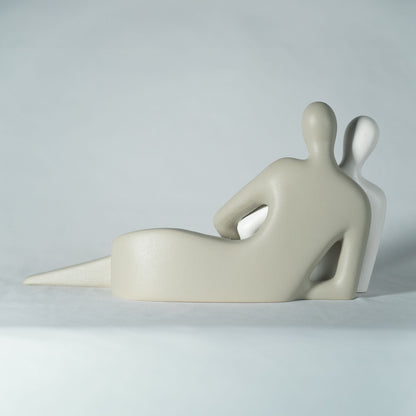 Couple motif "LYING COUPLE" Interior ceramic object figurine 