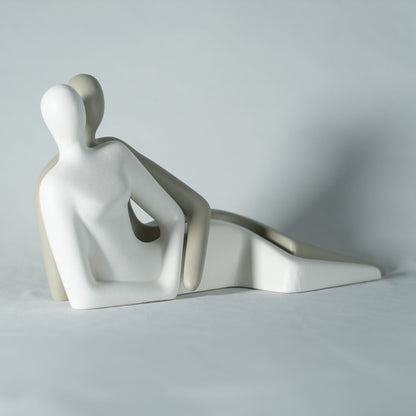 Couple motif "LYING COUPLE" Interior ceramic object figurine 