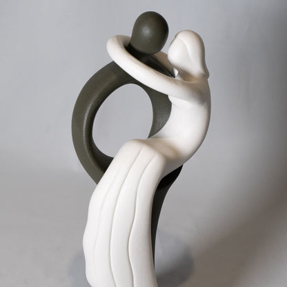 Couple motif object "WEDDING COUPLE" Interior ornament Ceramic Wedding gift Wedding anniversary